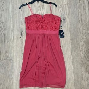 ADRIANNA PAPELL DRESS/FRENCH CORAL/RETAIL$159/NEW/SIZE 8/LINED/LENGTH 38"/